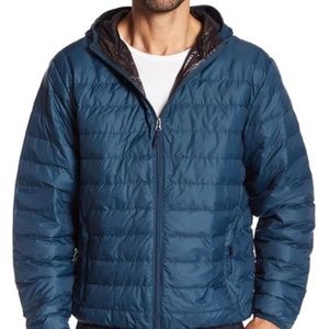 Hawke & Co. Hooded Packable Down Jacket Blue